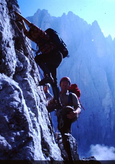 Am Klettersteig in der Brenta