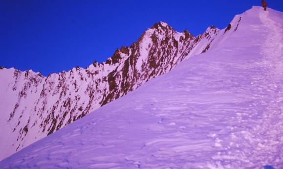 Aufstieg zum Nadelhorn im Wallis