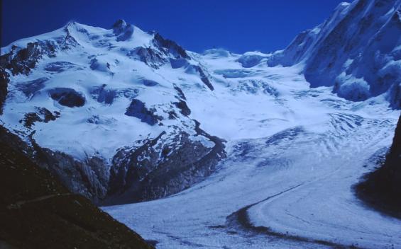 Die höchste Berge im Monterosa Gebiet im Wallis