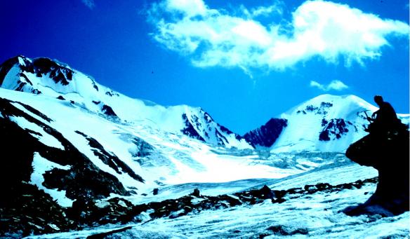 Am Marzellferner gegen den Simulaun in den Ötztaler Alpen