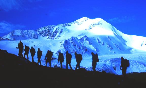 Meine Hochtourengruppe gegen die Zufallspitze im Martelltal